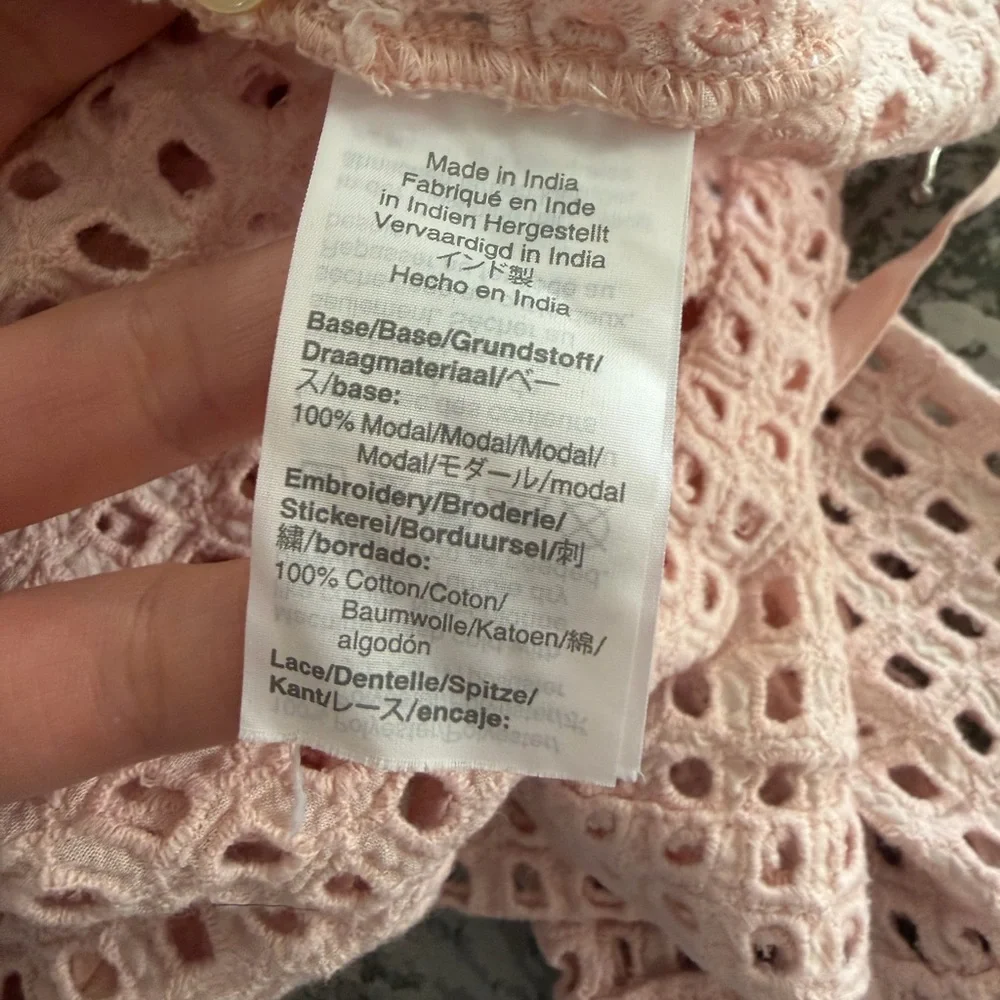 Point Sur x J. Crew Eyelet Blouse - Blush